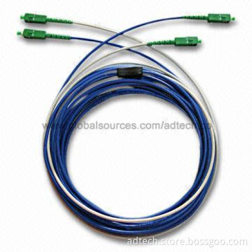 SC-SC Armored Fiber-optic Patch Cable with Single Mode 9/125μm and ≥45dB PC Polishing